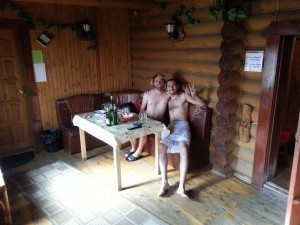 Chilling in the Banya with Dim:)