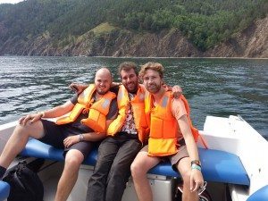 Boating on lake Baikal
