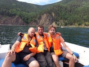 Boating on lake Baikal