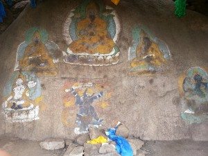 Lama paintings near the monastery