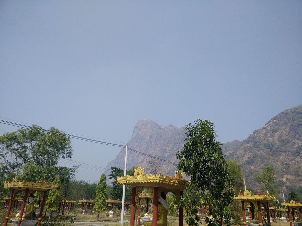 buddha field with a view to mt zwegabin monastery