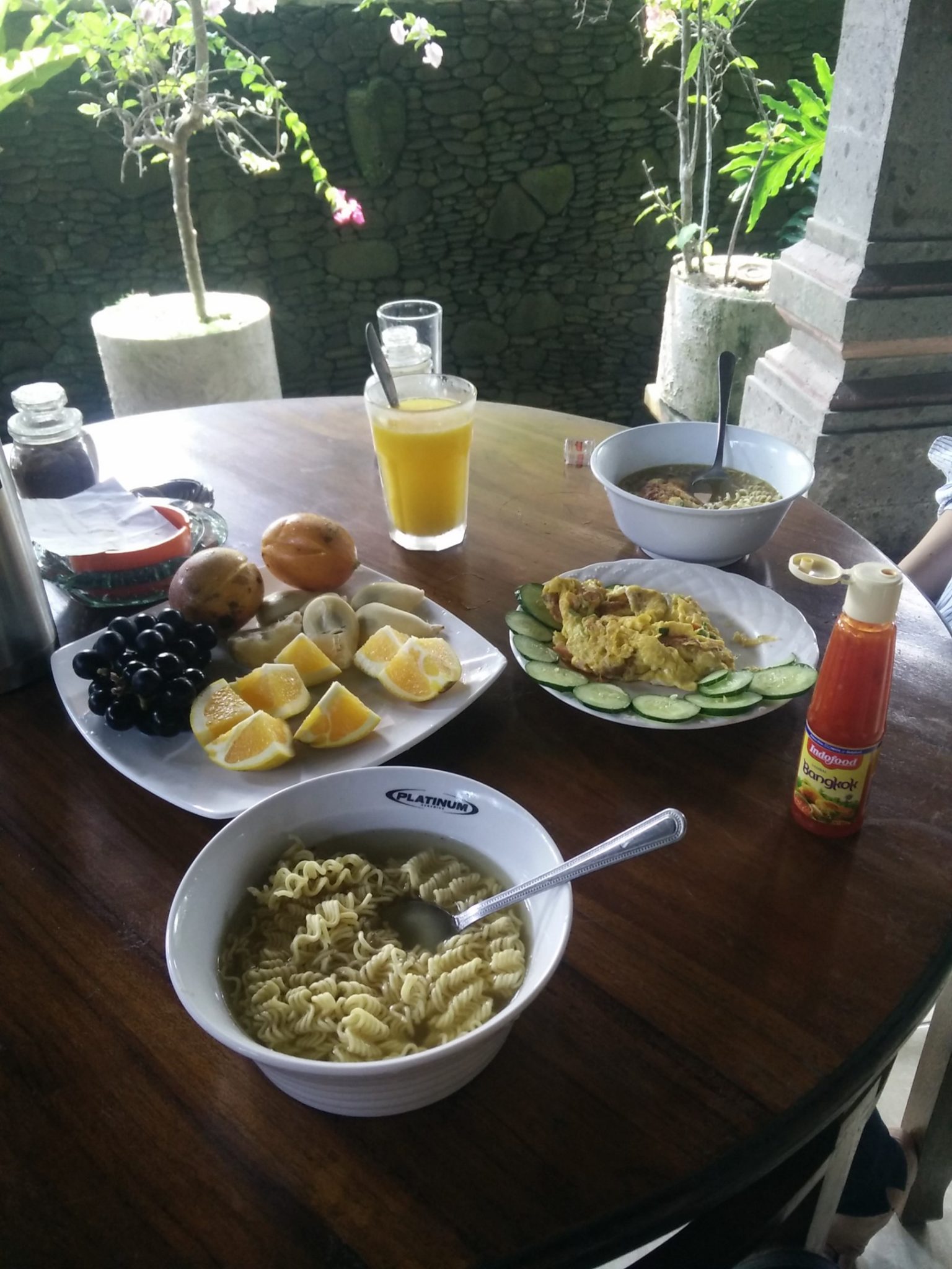 first breakfast in new place