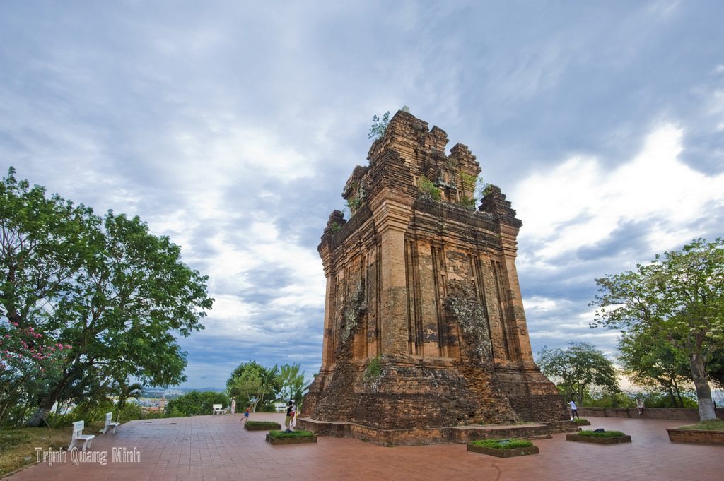 nhan tower on a cloudy day