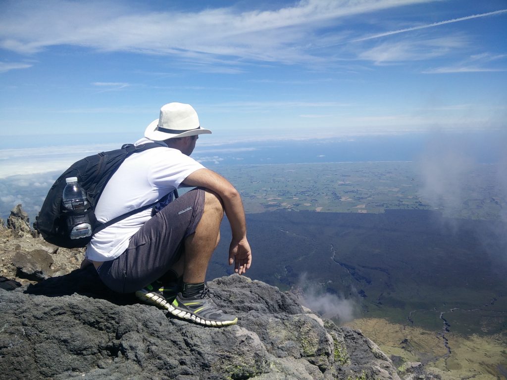 climbing mount taranaki in new zealand
