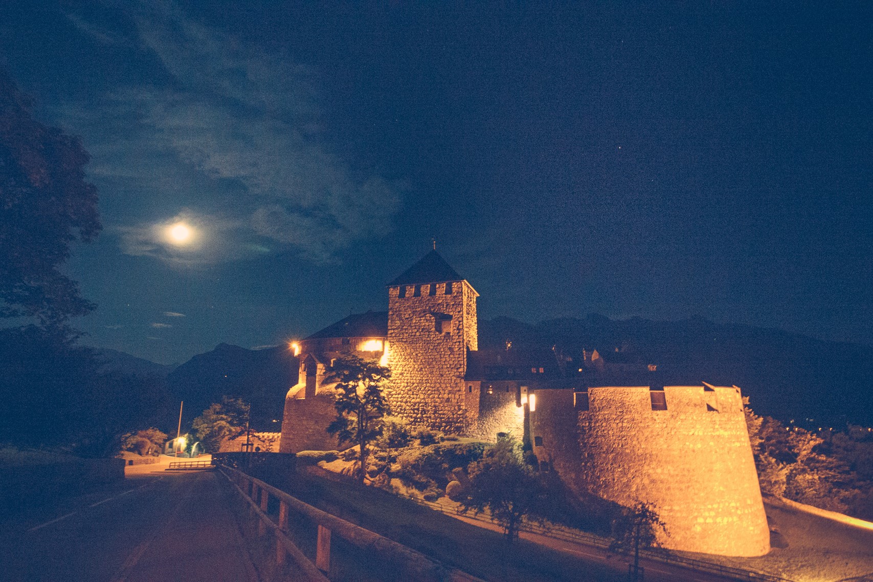 The castle in Vaduz, Liechtenstein where the Prince lives